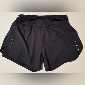 Ksmien Women’s Athletic Performance Shorts Black Size S, Pocket For Phone, Lined